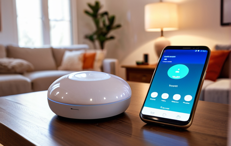 **Image Prompt:** Smart home hub on a modern table, various smart devices (lights, thermostat, camera) blurred in the background, focus on a Samsung SmartThings Hub, warm and inviting living room ambiance.